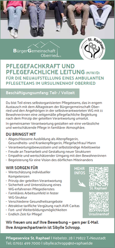 Stellenangebot Pflege-Wohngemeinschatt